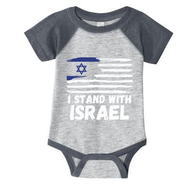 I Stand With Israel Jewish Hanukkah Infant Baby Jersey Bodysuit