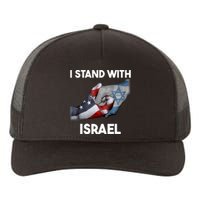 I Stand With Israel I Stand With Israel America Flag Design Yupoong Adult 5-Panel Trucker Hat