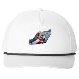 I Stand With Israel I Stand With Israel America Flag Design Snapback Five-Panel Rope Hat