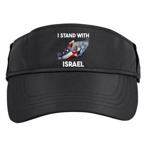 I Stand With Israel I Stand With Israel America Flag Design Adult Drive Performance Visor