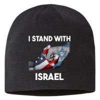 I Stand With Israel I Stand With Israel America Flag Design Sustainable Beanie