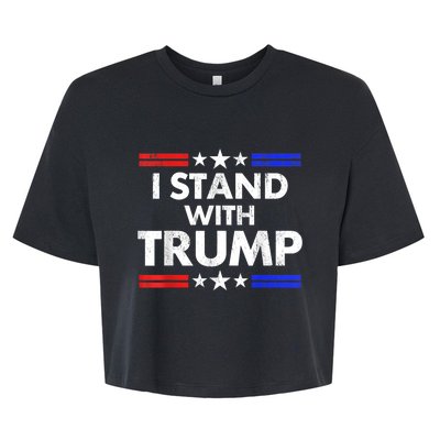 I Stand With Trump Bella+Canvas Jersey Crop Tee