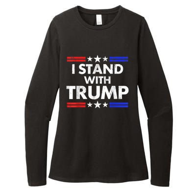 I Stand With Trump Womens CVC Long Sleeve Shirt