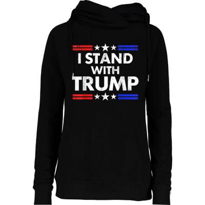 I Stand With Trump Womens Funnel Neck Pullover Hood