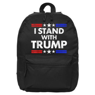 I Stand With Trump 16 in Basic Backpack