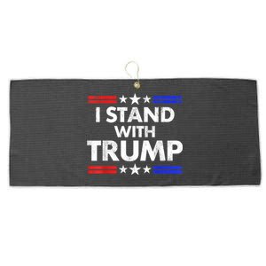 I Stand With Trump Large Microfiber Waffle Golf Towel