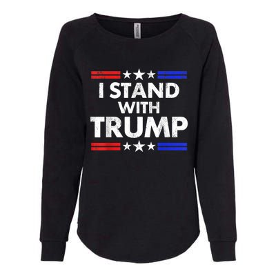 I Stand With Trump Womens California Wash Sweatshirt