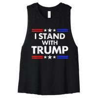 I Stand With Trump Women's Racerback Cropped Tank