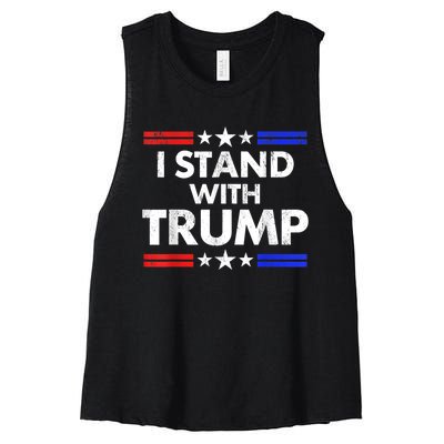 I Stand With Trump Women's Racerback Cropped Tank