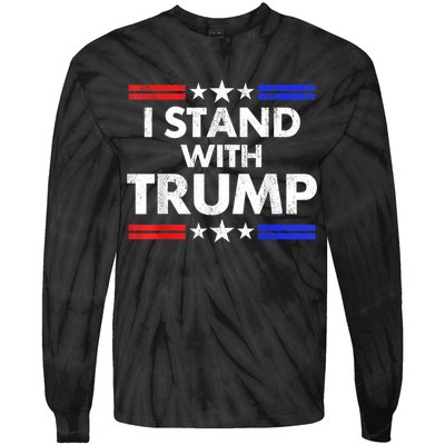 I Stand With Trump Tie-Dye Long Sleeve Shirt