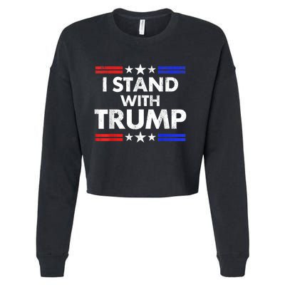 I Stand With Trump Cropped Pullover Crew