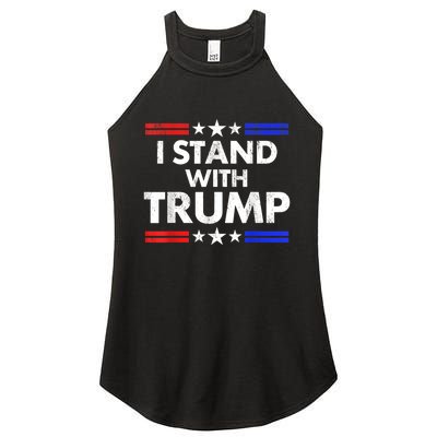 I Stand With Trump Women's Perfect Tri Rocker Tank