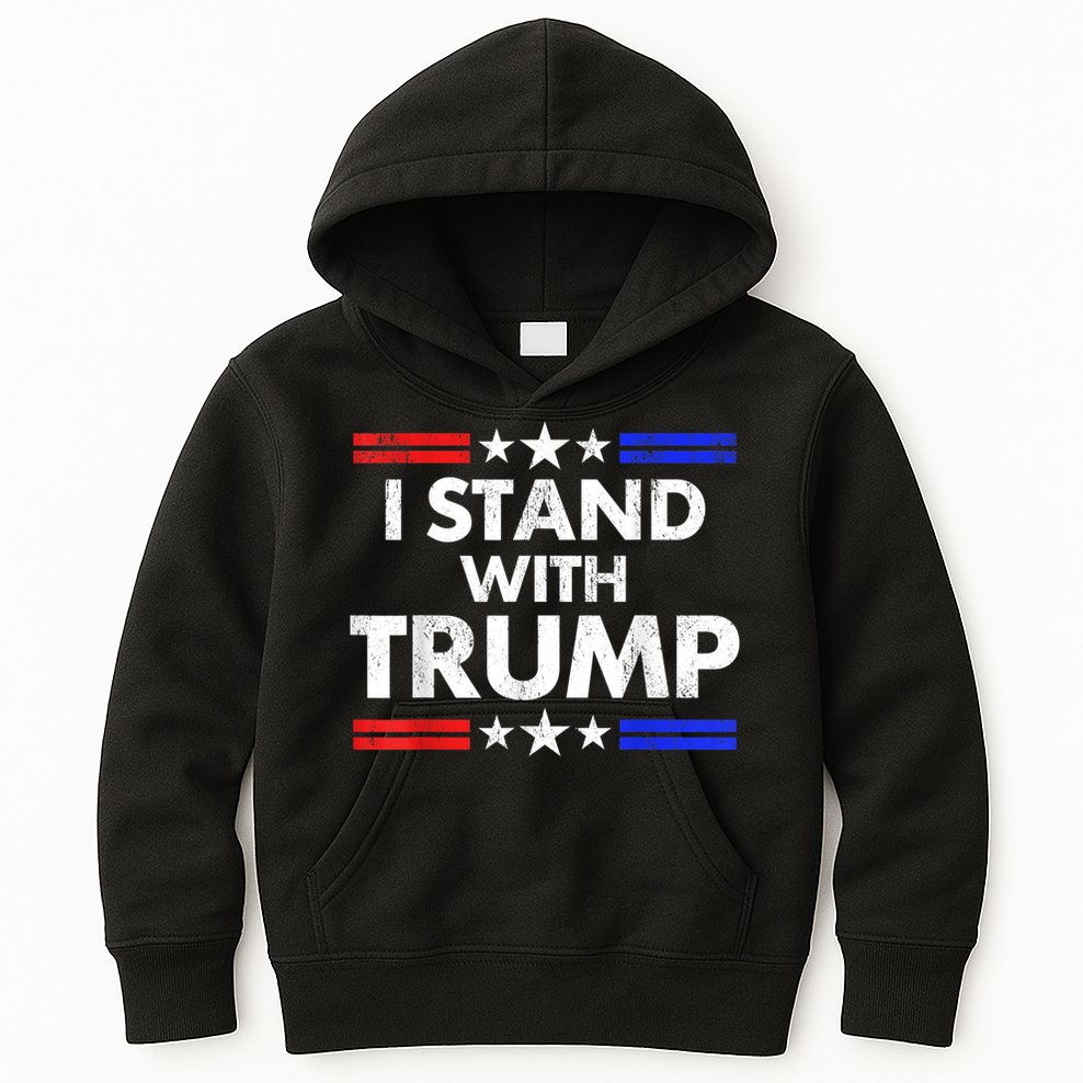 I Stand With Trump Kids Hoodie