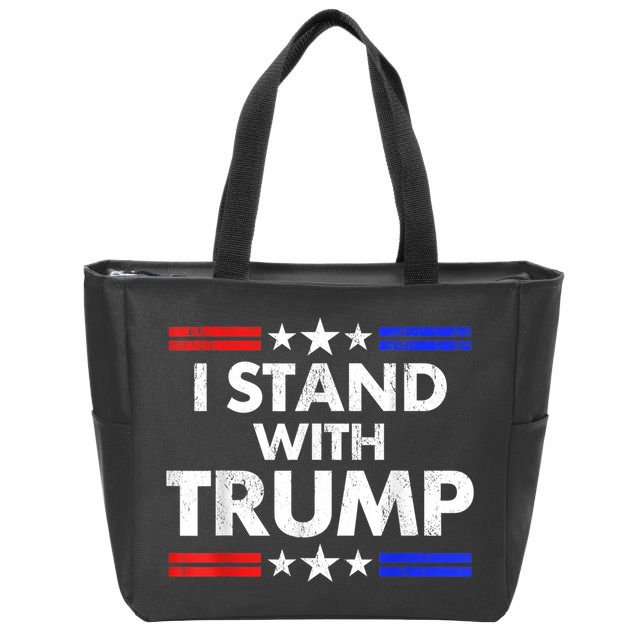 I Stand With Trump Zip Tote Bag