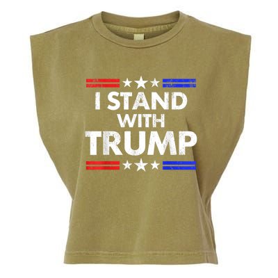 I Stand With Trump Garment-Dyed Women's Muscle Tee