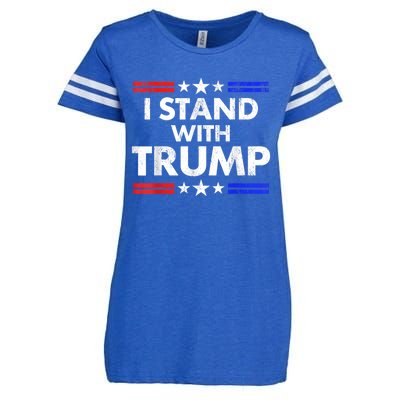 I Stand With Trump Enza Ladies Jersey Football T-Shirt