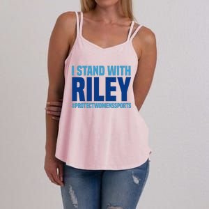 I Stand With Riley Gaines Protect Womens Sports Women's Strappy Tank