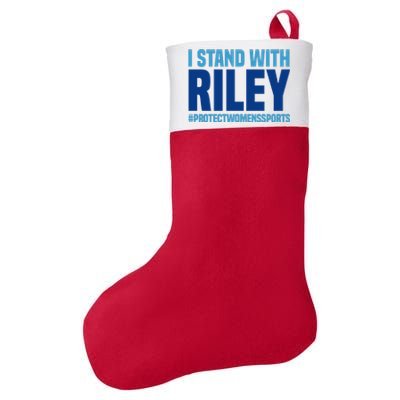 I Stand With Riley Gaines Protect Womens Sports Felt Holiday Christmas Stocking