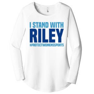 I Stand With Riley Gaines Protect Womens Sports Women's Perfect Tri Tunic Long Sleeve Shirt