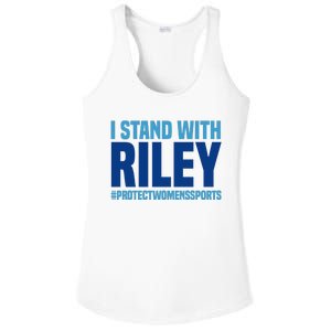 I Stand With Riley Gaines Protect Womens Sports Ladies PosiCharge Competitor Racerback Tank