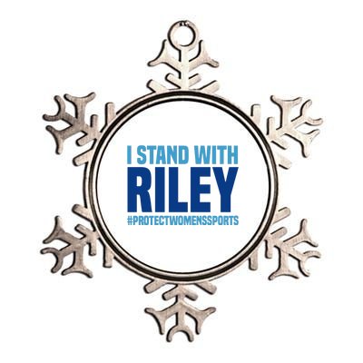 I Stand With Riley Gaines Protect Womens Sports Metallic Star Ornament