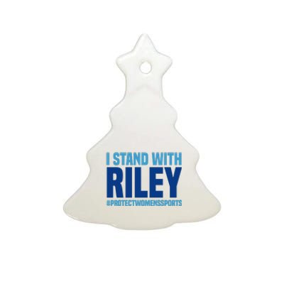 I Stand With Riley Gaines Protect Womens Sports Ceramic Tree Ornament