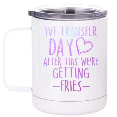 Ivf Survivor Warrior Transfer Day Infertility Gift 12 oz Stainless Steel Tumbler Cup