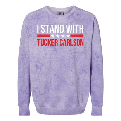 I Stand With Tucker Carlson Colorblast Crewneck Sweatshirt