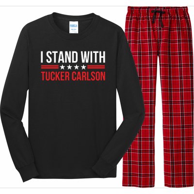 I Stand With Tucker Carlson Long Sleeve Pajama Set