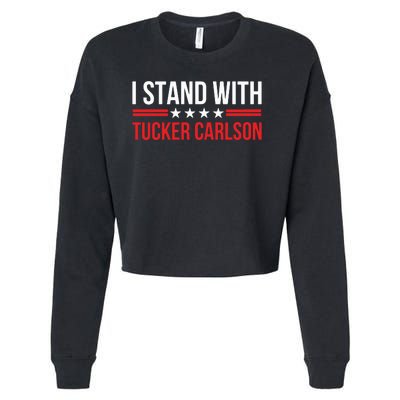 I Stand With Tucker Carlson Cropped Pullover Crew