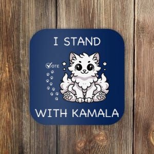 I Stand With Kamala Harris Cat Ladies Madam President Coaster