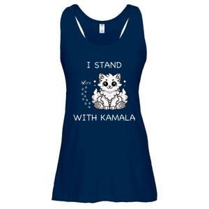 I Stand With Kamala Harris Cat Ladies Madam President Ladies Essential Flowy Tank