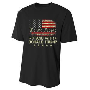 I Stand With Donald Trump 2024 Support Take America Back Performance Sprint T-Shirt