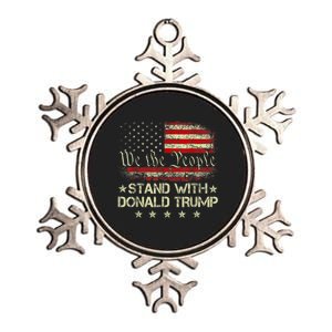 I Stand With Donald Trump 2024 Support Take America Back Metallic Star Ornament