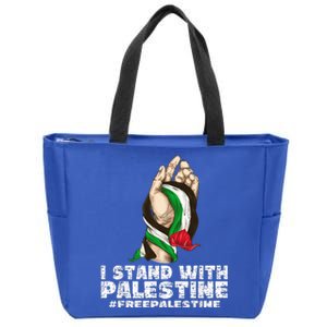 I Stand With Palestine For Their Freedom Free Palestine Zip Tote Bag