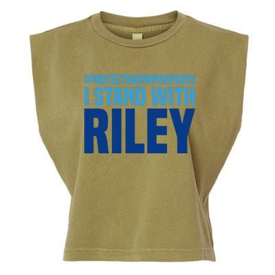 I Stand With Riley Gaines Protect Womens Sports Garment-Dyed Women's Muscle Tee