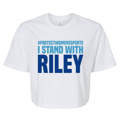 I Stand With Riley Gaines Protect Womens Sports Bella+Canvas Jersey Crop Tee