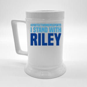 I Stand With Riley Gaines Protect Womens Sports Beer Stein