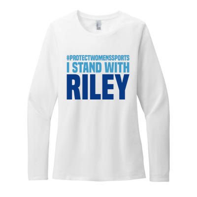 I Stand With Riley Gaines Protect Womens Sports Womens CVC Long Sleeve Shirt