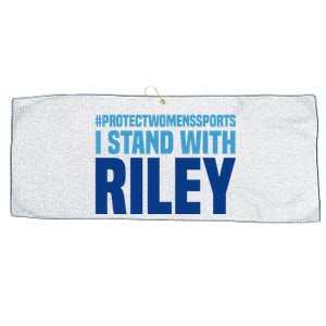 I Stand With Riley Gaines Protect Womens Sports Large Microfiber Waffle Golf Towel