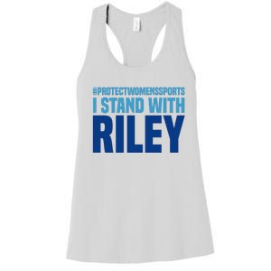 I Stand With Riley Gaines Protect Womens Sports Women's Racerback Tank