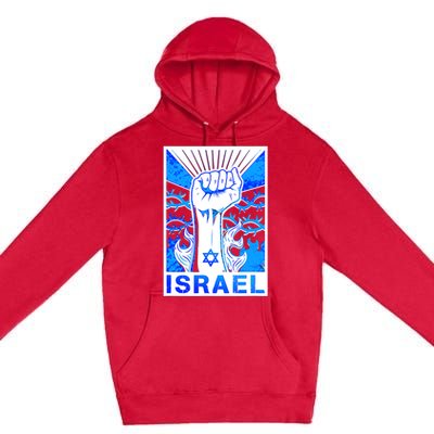 I Stand With Israel Israeli Flag Israel Star Of David Israel Strong Premium Pullover Hoodie