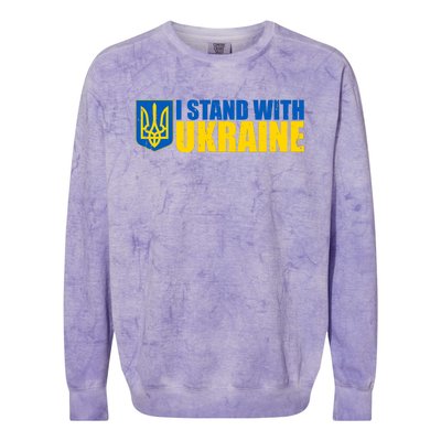 I Stand With Ukraine War Colorblast Crewneck Sweatshirt