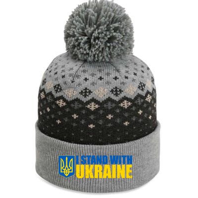 I Stand With Ukraine War The Baniff Cuffed Pom Beanie