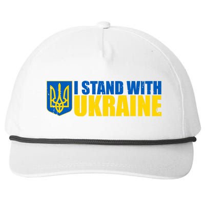 I Stand With Ukraine War Snapback Five-Panel Rope Hat