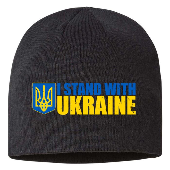 I Stand With Ukraine War Sustainable Beanie