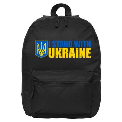 I Stand With Ukraine War 16 in Basic Backpack