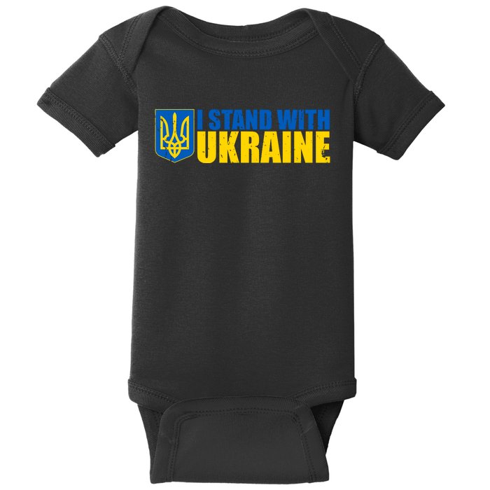 I Stand With Ukraine War Baby Bodysuit