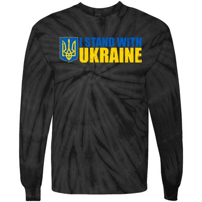 I Stand With Ukraine War Tie-Dye Long Sleeve Shirt