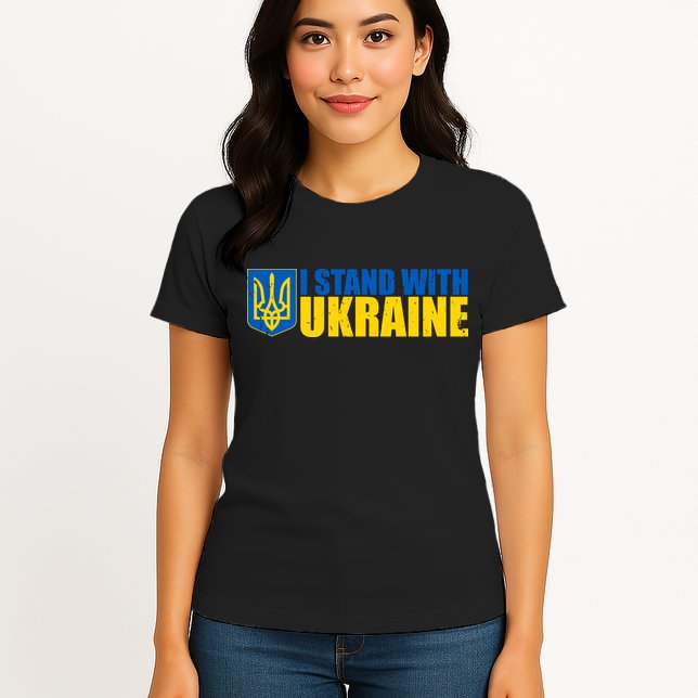 I Stand With Ukraine War Womens T-Shirt